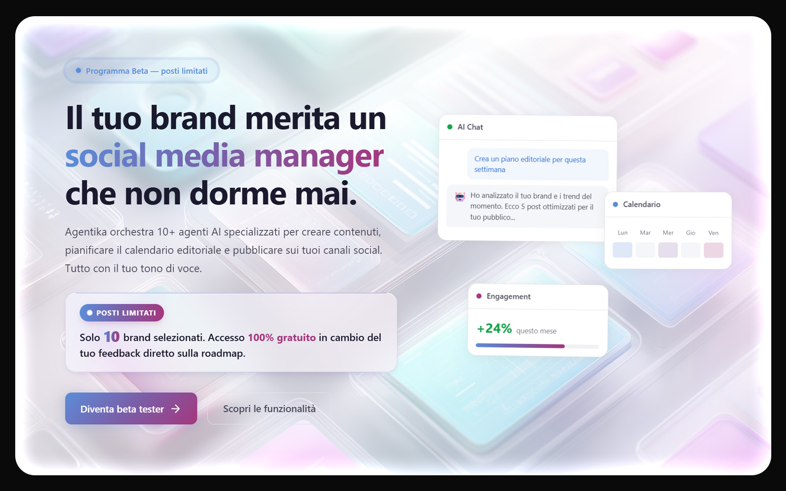 Agentika — anteprima del prodotto